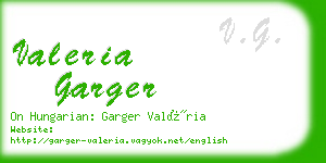 valeria garger business card